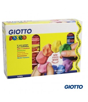 Pâtes à modeler Giotto 220 gr - 3 couleurs - Modelage 1er âge - 10