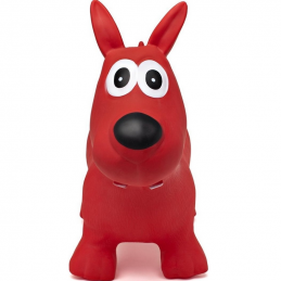 Ballon sauteur chien rouge pour développer les capacités motrices et s'amuser