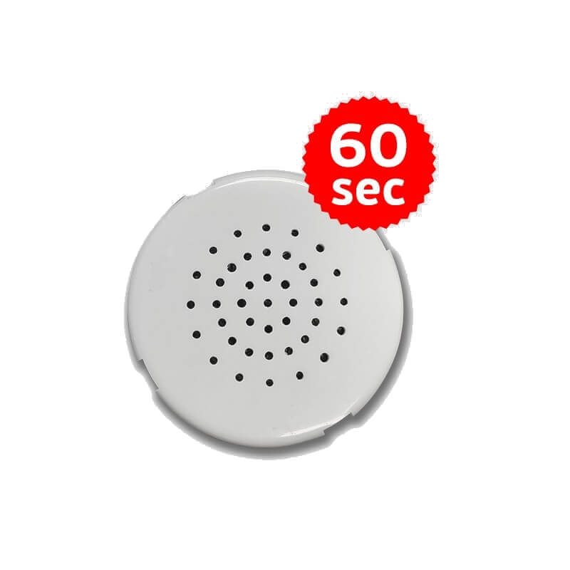 Mini Enregistreur Vocal 360 Secondes - Pour Peluches, Poupées, DIY - Branchement USB - Piles 3xAAA (incluses)