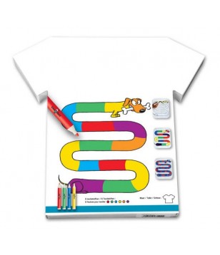 Tee-shirt à colorier - Teckel multicolore